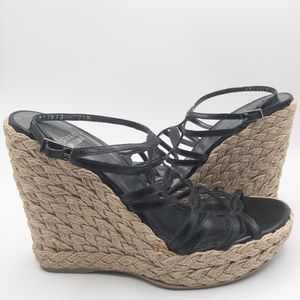 Black Stuart Weitzman Wedge Sandles